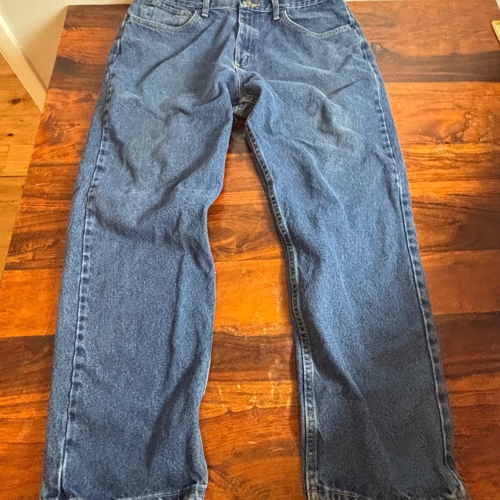 Magellan Outdoors Mens Blue Straight Leg Denim Jeans 100% Cotton 38x30 1035MAGSW